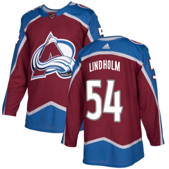 Men's Adidas Colorado Avalanche #54 Anton Lindholm Premier Burgundy Red Home NHL Jersey - Ujersey