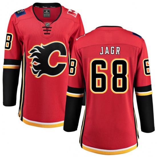 Women's Calgary Flames #68 Jaromir Jagr Fanatics Branded Red Home Breakaway NHL Jersey - Ujersey