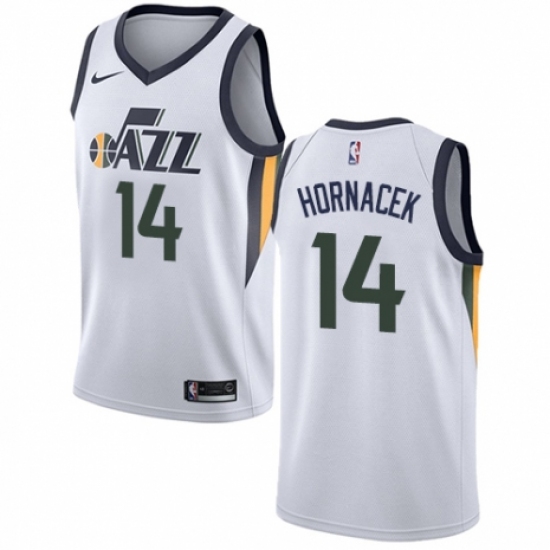 Youth Nike Utah Jazz #14 Jeff Hornacek Authentic NBA Jersey - Association Edition - Ujersey