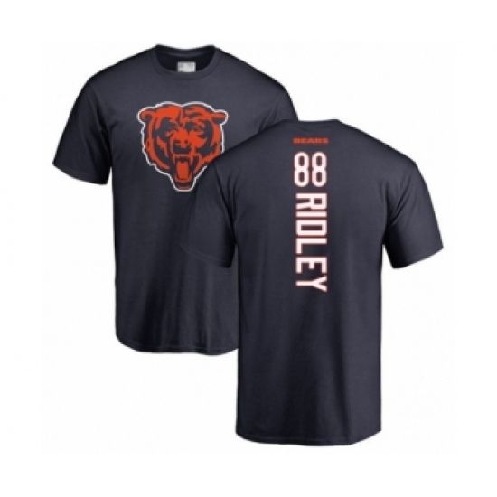 Football Chicago Bears #88 Riley Ridley Navy Blue Backer T-Shirt - Ujersey
