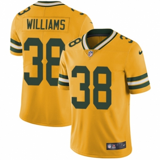 Men's Nike Green Bay Packers #38 Tramon Williams Limited Gold Rush Vapor Untouchable NFL Jersey - Ujersey