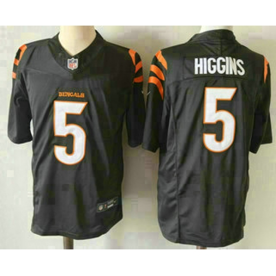 Men's Cincinnati Bengals #5 Tee Higgins Limited Black FUSE Vapor Jersey - Ujersey