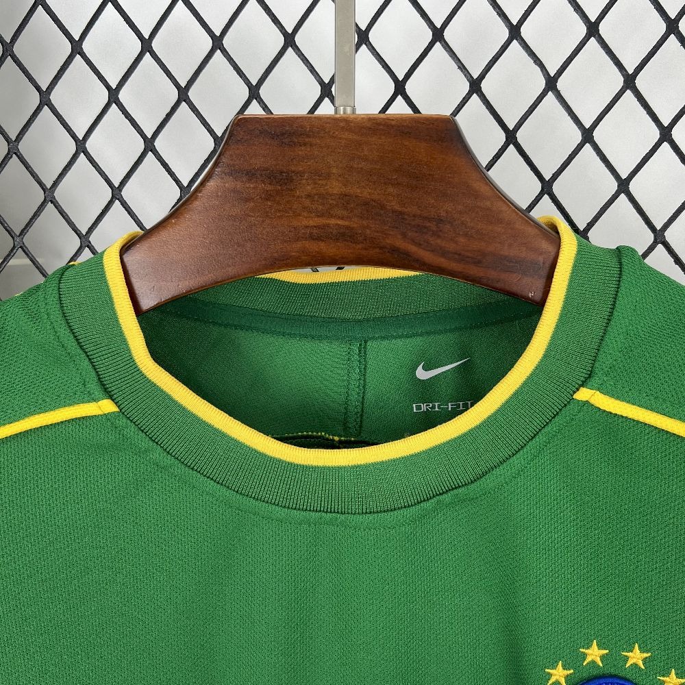 Brazil Retro Jersey Custom Goalkeeper Soccer Jersey 1998 - ujerseystore
