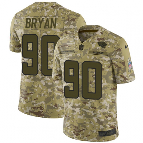 Youth Nike Jacksonville Jaguars #90 Taven Bryan Limited Camo 2018 Salute to Service NFL Jersey - Ujersey
