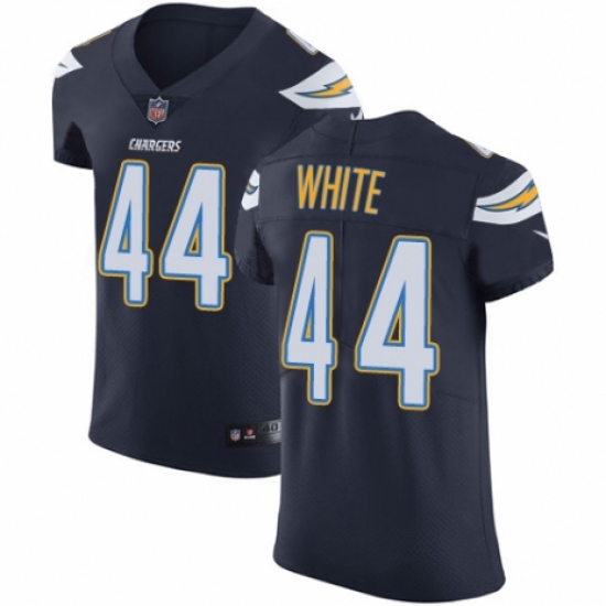 Men's Nike Los Angeles Chargers #44 Kyzir White Navy Blue Team Color Vapor Untouchable Elite Player NFL Jersey - Ujersey