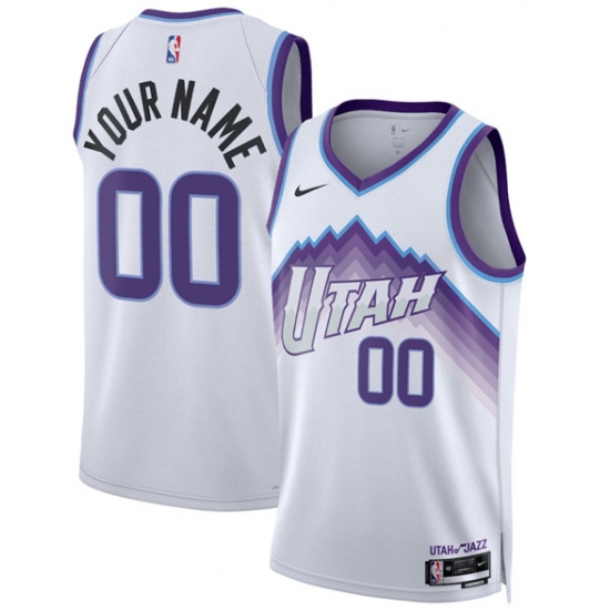Men's Utah Jazz Active Player Custom White 2025 Association Edition Stitched Basketball Jersey - Ujersey