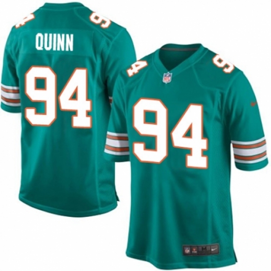 Men's Nike Miami Dolphins #94 Robert Quinn Game Aqua Green Alternate NFL Jersey - Ujersey