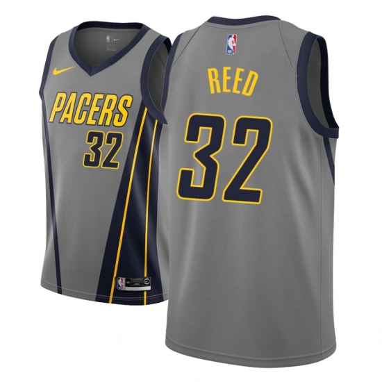 Men NBA 2018-19 Indiana Pacers #32 Davon Reed City Edition Gray Jersey - Ujersey