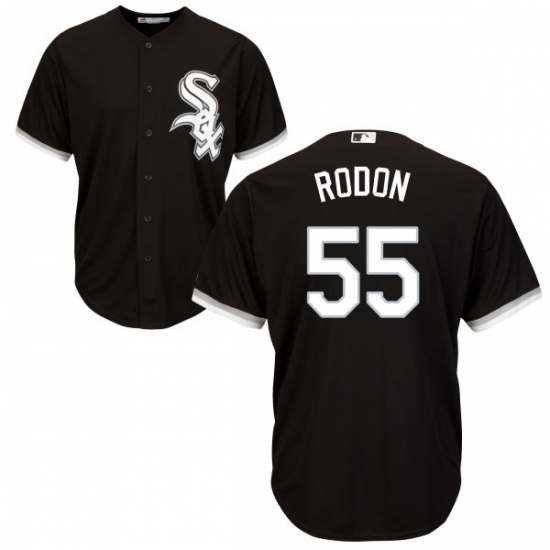 Youth Majestic Chicago White Sox #55 Carlos Rodon Replica Black Alternate Home Cool Base MLB Jersey - Ujersey