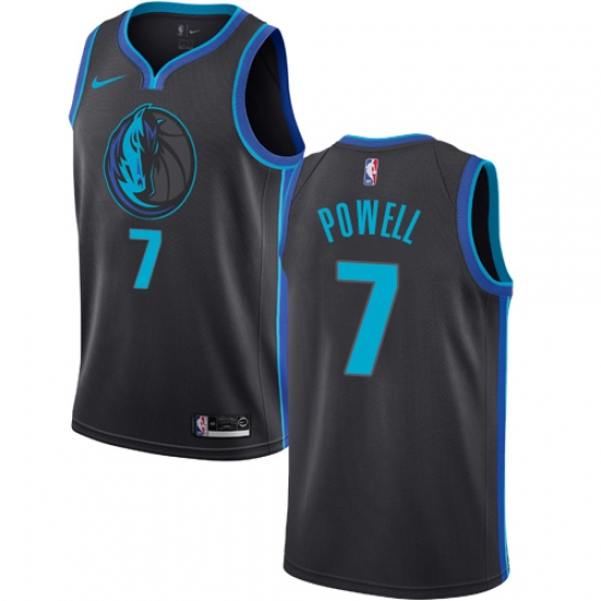 Women's Nike Dallas Mavericks #7 Dwight Powell Swingman Charcoal NBA Jersey - City Edition - Ujersey
