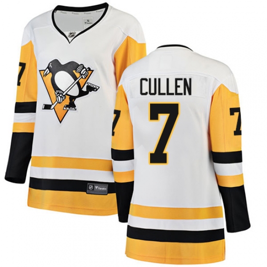 Women's Pittsburgh Penguins #7 Matt Cullen Authentic White Away Fanatics Branded Breakaway NHL Jersey - Ujersey