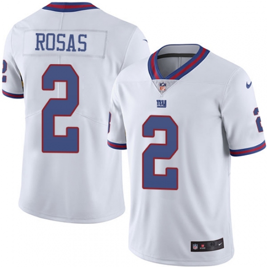 Men's Nike New York Giants #2 Aldrick Rosas Elite White Rush Vapor Untouchable NFL Jersey - Ujersey