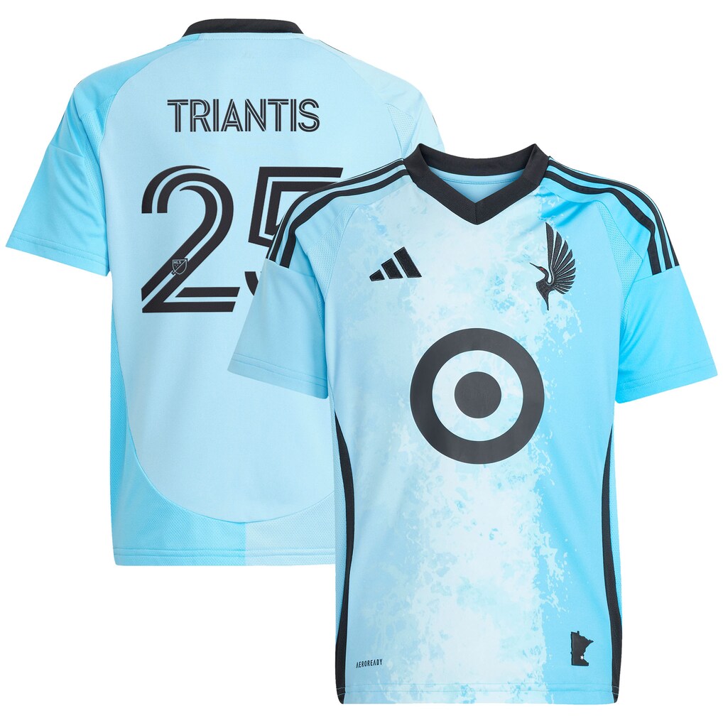 Youth Minnesota United FC Nectarios Triantis adidas Blue 2025 CONVERGENCE Replica Jersey - Ujersey