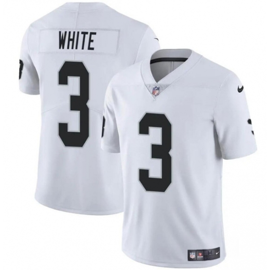 Men's Las Vegas Raiders #3 Zamir White White 2024 Vapor Football Stitched Jersey - Ujersey