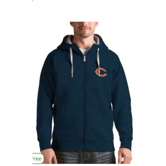 Chicago Bears Performance Player Pullover Navy Hoodie - Ujersey