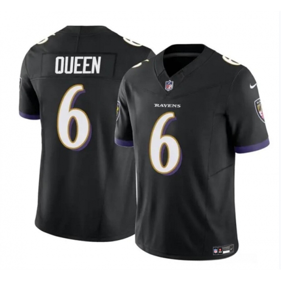 Men's Baltimore Ravens #6 Patrick Queen Black 2023 F.U.S.E. Vapor Limited Football Stitched Jersey - Ujersey