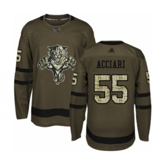 Youth Florida Panthers #55 Noel Acciari Authentic Green Salute to Service Hockey Jersey - Ujersey