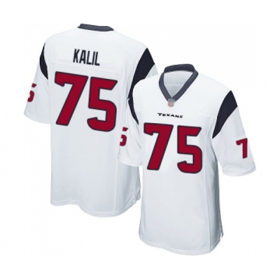 Men's Houston Texans #75 Matt Kalil Game White Football Jersey - Ujersey