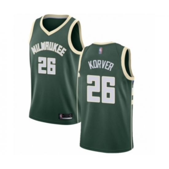 Youth Milwaukee Bucks #26 Kyle Korver Swingman Green Basketball Jersey - Icon Edition - Ujersey