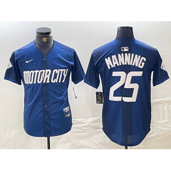 Men's Detroit Tigers #25 Matt Manning 2024 Navy City Connect Cool Base Limited Stitched Jersey - Ujersey