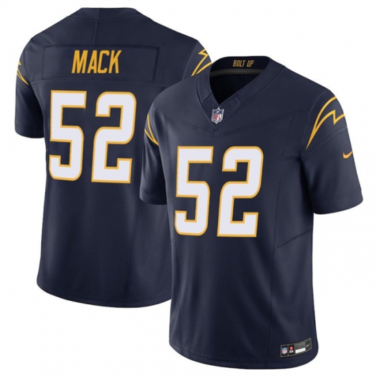 Men's Los Angeles Chargers #52 Khalil Mack Navy 2025 F.U.S.E Vapor Limited Stitched Football Jersey - Ujersey