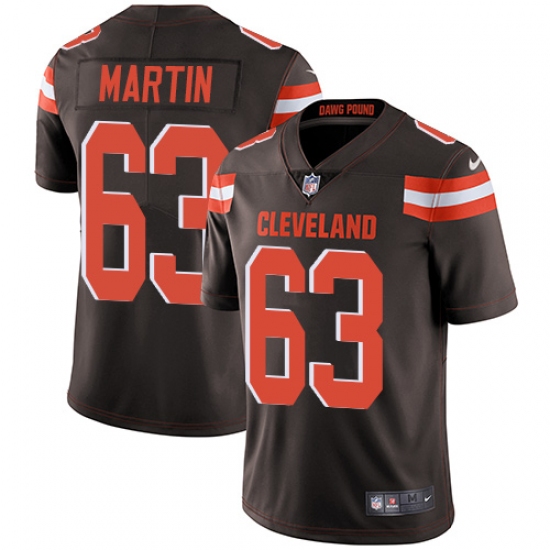 Youth Nike Cleveland Browns #63 Marcus Martin Brown Team Color Vapor Untouchable Limited Player NFL Jersey - Ujersey