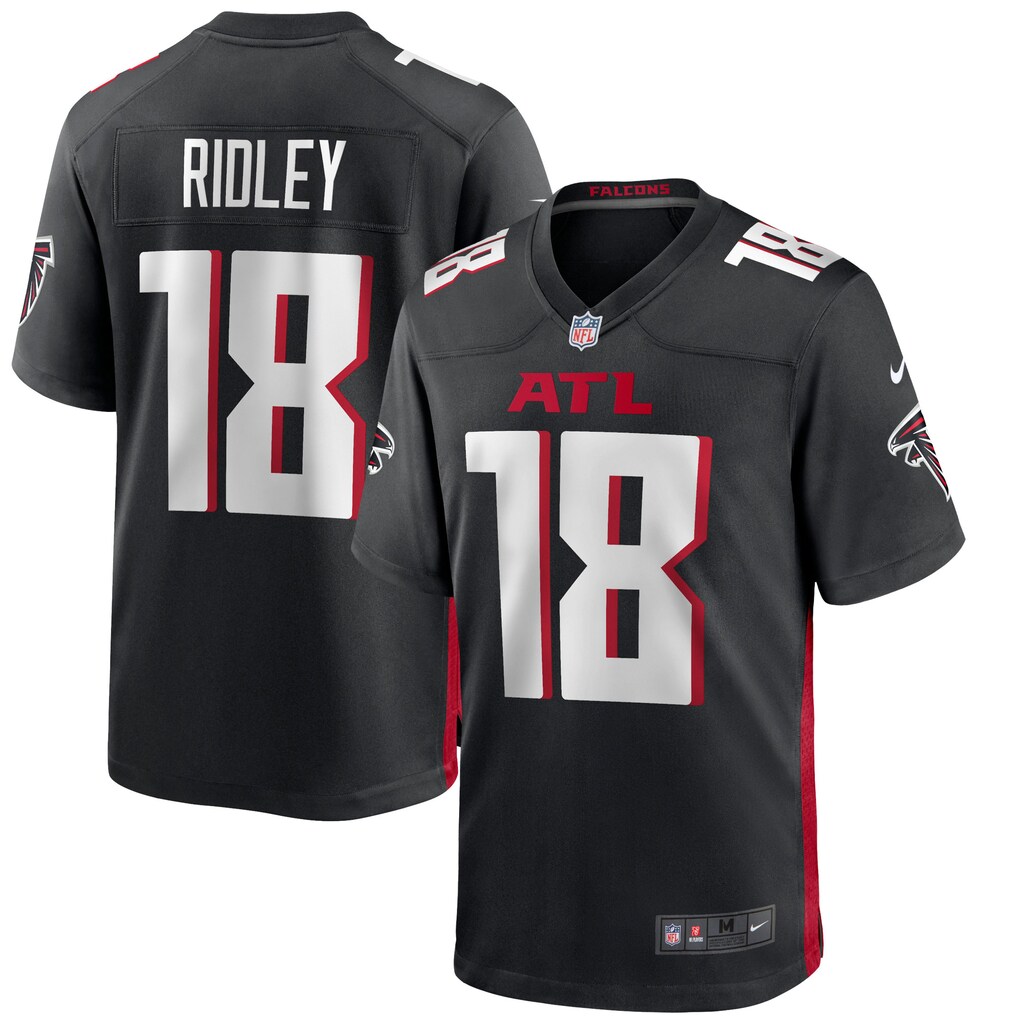 Men's Atlanta Falcons Calvin Ridley Nike Black Game Jersey - SUjersey01