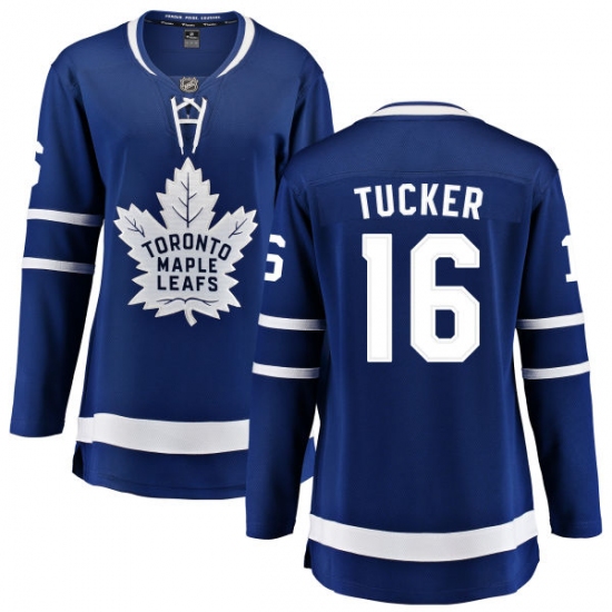 Women's Toronto Maple Leafs #16 Darcy Tucker Fanatics Branded Royal Blue Home Breakaway NHL Jersey - Ujersey