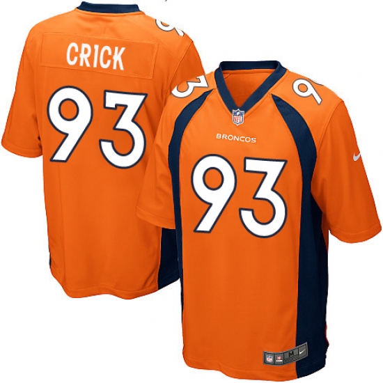 Men's Nike Denver Broncos #93 Jared Crick Game Orange Team Color NFL Jersey - Ujersey