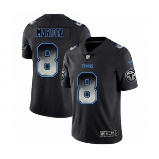 Men Tennessee Titans #8 Marcus Mariota Black Smoke Fashion Limited Jersey - Ujersey