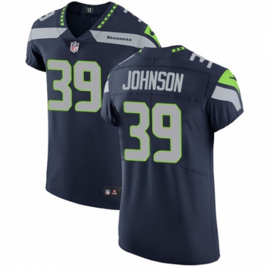 Men's Nike Seattle Seahawks #39 Dontae Johnson Navy Blue Team Color Vapor Untouchable Elite Player NFL Jersey - Ujersey