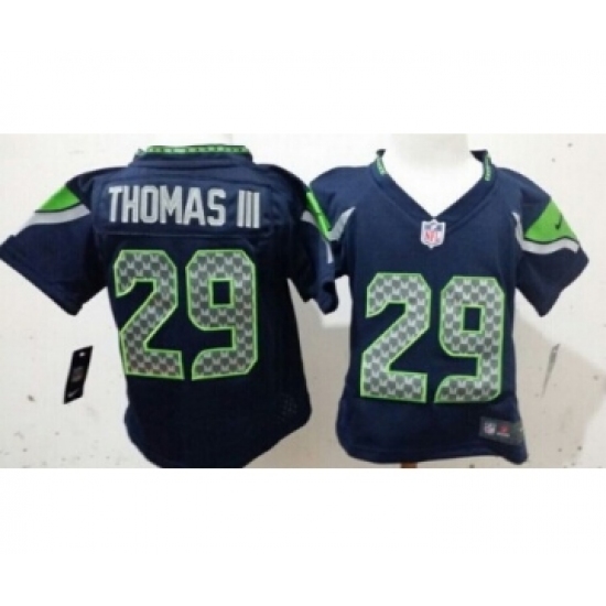 Nike Seattle Seahawks #29 Earl Thomas III Navy Blue Toddlers Jersey - Ujersey