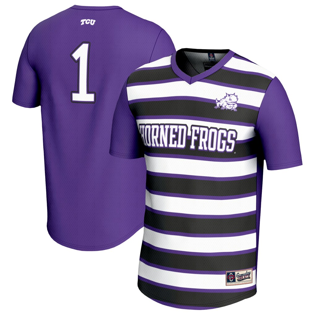 Youth GameDay Greats #1 Purple TCU Horned Frogs Lightweight Soccer Fashion Jersey - ujerseystore
