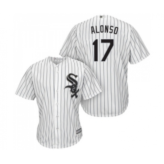 Youth Chicago White Sox #17 Yonder Alonso Replica White Home Cool Base Baseball Jersey