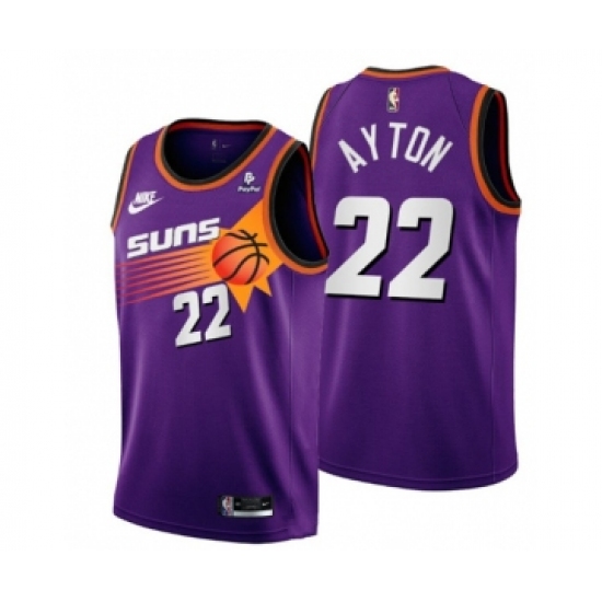 Men's Phoenix Suns #22 Deandre Ayton Purple Stitched Basketball Jersey - Ujersey