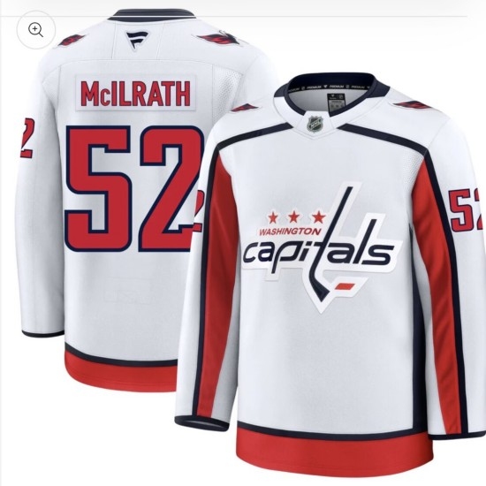 Men's Washington Capitals #52 Dylan Mcilrath White Jersey - Ujersey