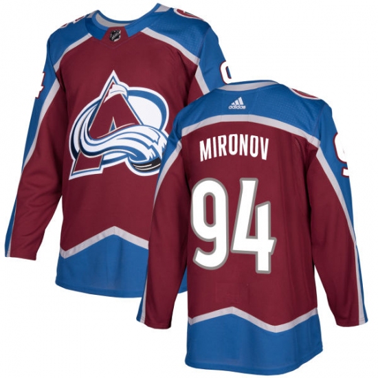 Men's Adidas Colorado Avalanche #94 Andrei Mironov Premier Burgundy Red Home NHL Jersey - Ujersey