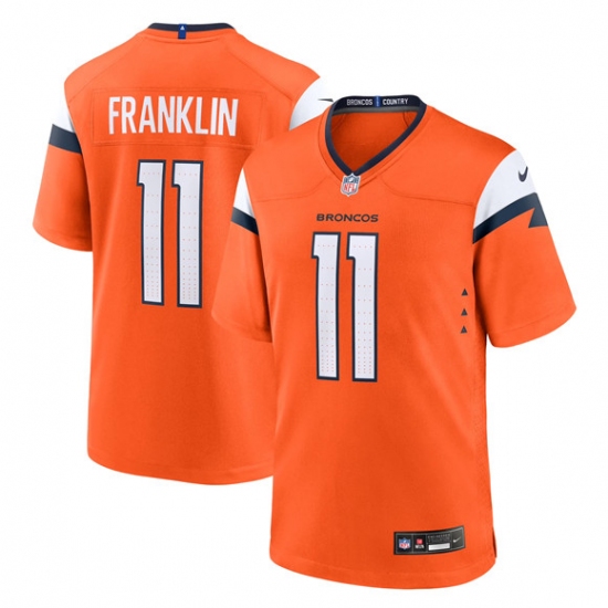 Men's Denver Broncos #11 Troy Franklin Orange 2025 Alternate Football Stitched Game Jersey - Ujersey
