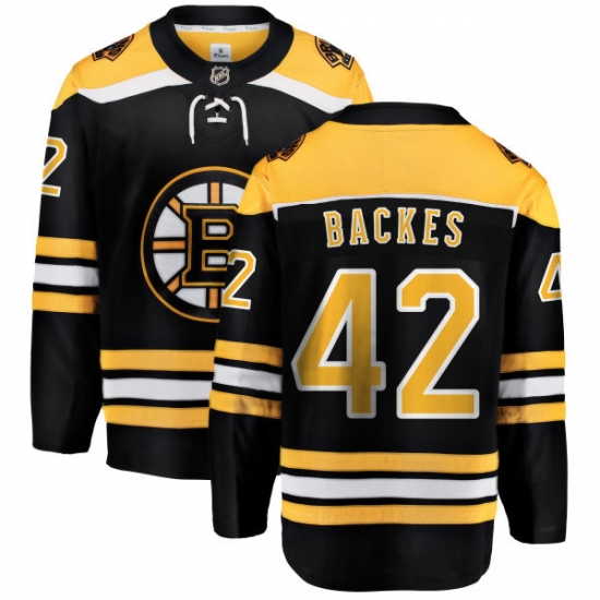 Youth Boston Bruins #42 David Backes Authentic Black Home Fanatics Branded Breakaway NHL Jersey - Ujersey