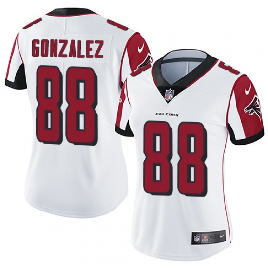 Women's Nike Atlanta Falcons #88 Tony Gonzalez White Vapor Untouchable Limited Player NFL Jersey - Ujersey