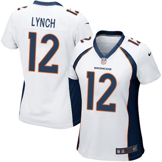 Women's Nike Denver Broncos #12 Paxton Lynch Game White NFL Jersey - Ujersey
