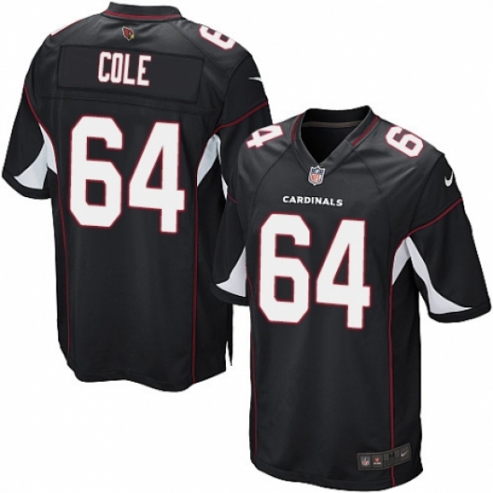 Men's Nike Arizona Cardinals #64 Mason Cole Game Black Alternate NFL Jersey - Ujersey