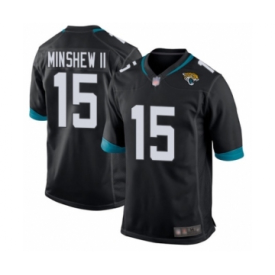 Men's Jacksonville Jaguars #15 Gardner Minshew II Game Black Team Color Football Jersey - Ujersey