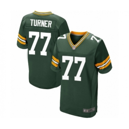 Men's Green Bay Packers #77 Billy Turner Elite Green Team Color Football Jersey