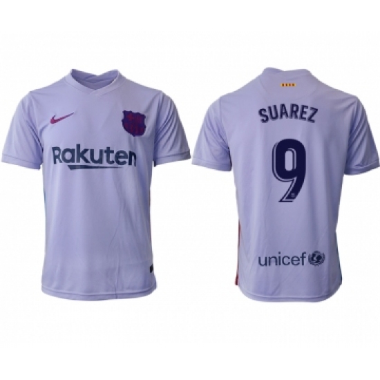 Men 2021-2022 Club Barcelona away aaa version purple 9 Soccer Jerseys