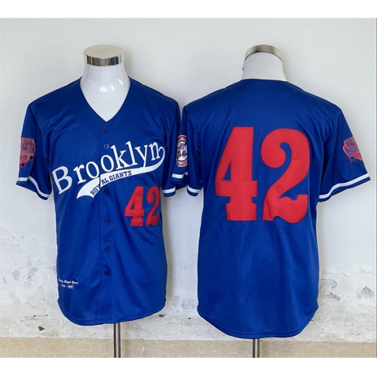 Men's Brooklyn Dodgers #42 Jackie Robinson Royal Stitched Baseball Jersey