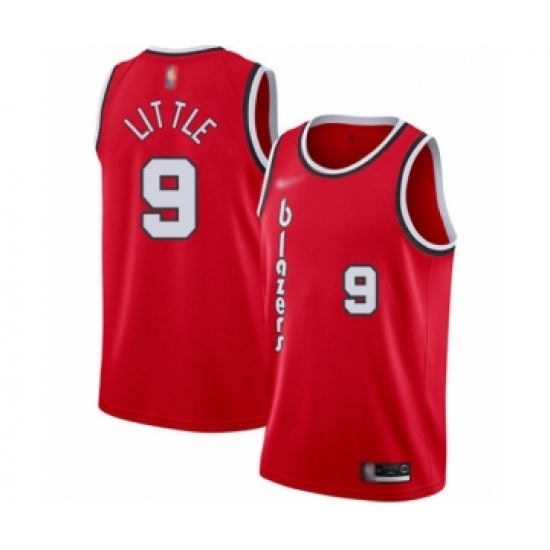 Women's Portland Trail Blazers #9 Nassir Little Swingman Red Hardwood Classics Basketball Jersey - Ujersey