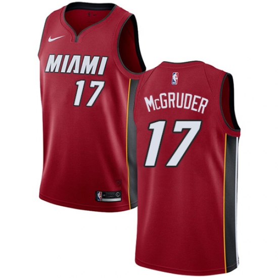 Women's Nike Miami Heat #17 Rodney McGruder Swingman Red NBA Jersey Statement Edition - Ujersey