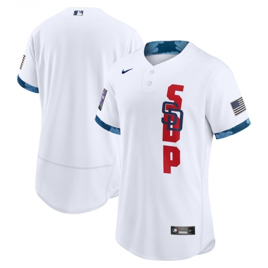 Men's San Diego Padres Blank Nike White 2021 MLB All-Star Game Authentic Jersey - Ujersey