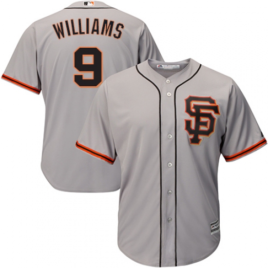 Youth Majestic San Francisco Giants #9 Matt Williams Replica Grey Road 2 Cool Base MLB Jersey - Ujersey